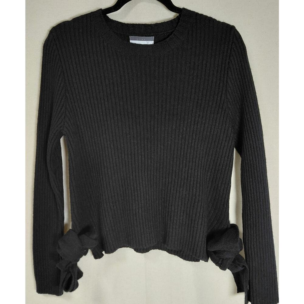 ROWE Fiber Wool Blend Sweater Black Solid Knit Size 22-See Measurements